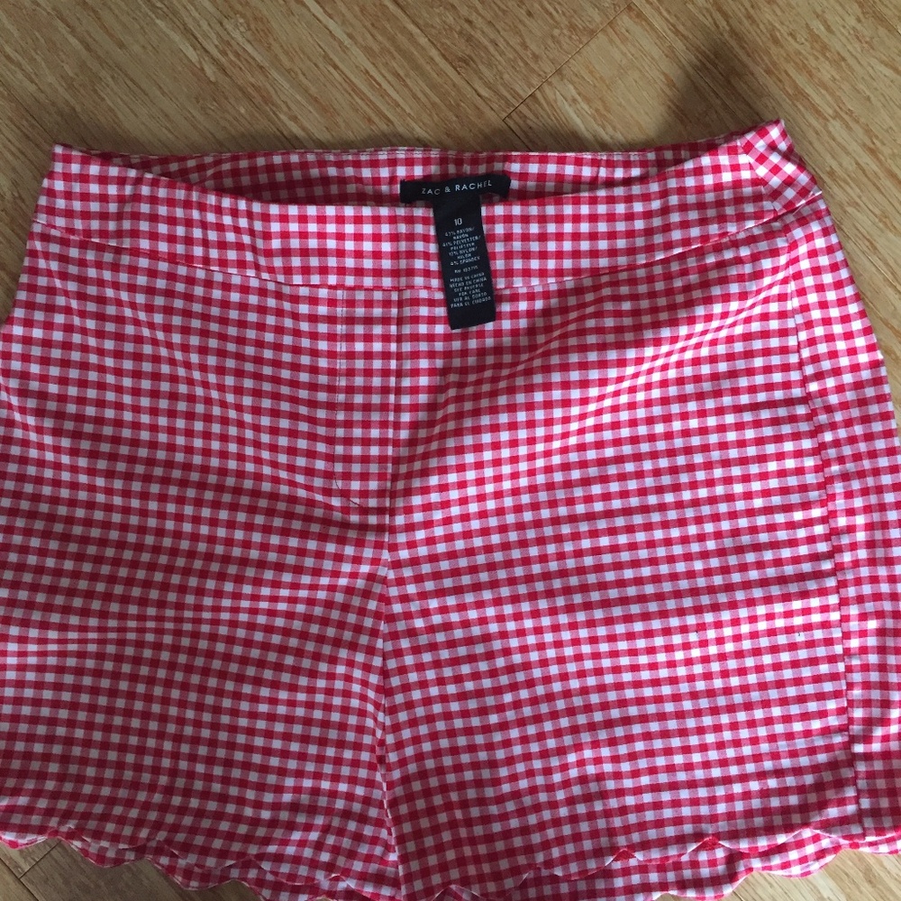 Red checkerd shorts